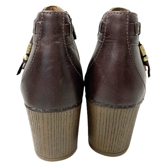 Dansko Dabney Leather Bohemian Tassel Clog Ankle Booties 8 - Picture 3 of 9